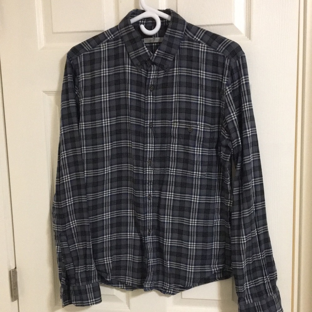 Men's 7 For All Mankind Plaid Shirt Size M